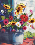 Kit broderie traditionnelle - Pot de fleurs