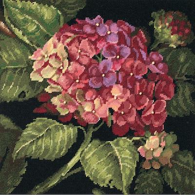 Kit petit point - Hortensias en fleur