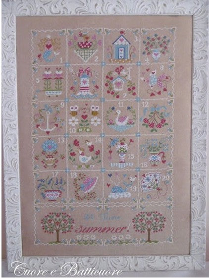 Shabby summer calendar