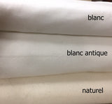 Tissu coton pour broderie traditionnelle - blanc antique - 0,5 mètre