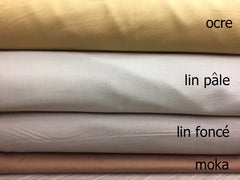 Tissu coton pour broderie traditionnelle - couleur moka - 0,5 mètre